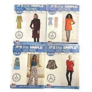 McCalls Sewing Pattern Lot Womens Dress Leggings Tunics Skirt Pants Sizes‎ 8-20